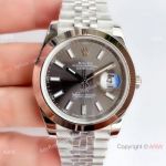 Noob Factory Swiss 3235 Rolex DateJust II Gray Dial Stainless steel Jubilee Copy Watch (V3)